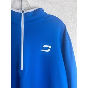 Druids Mens XL Royal Blue Quarter Zip Golf Pullover Performance Long Sleeve Top